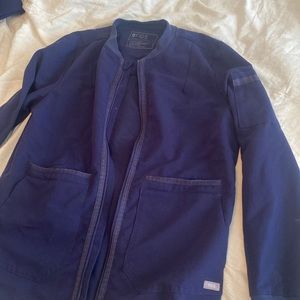 Figs Scrub Jacket in Navy